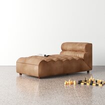 Double chaise lounge discount leather